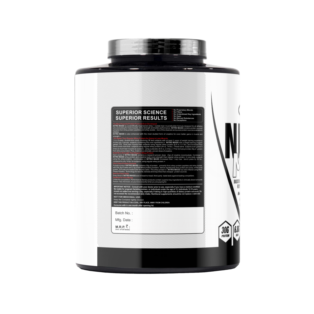 YSN Nutrition Nitro Mass Silver Series, 2750gm - Image 2