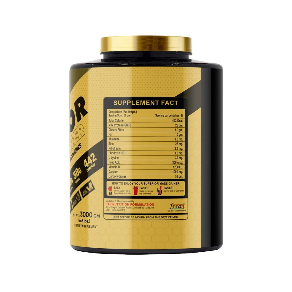 YSN Nutrition Superior Mass Gainer, 3000gm - Image 3