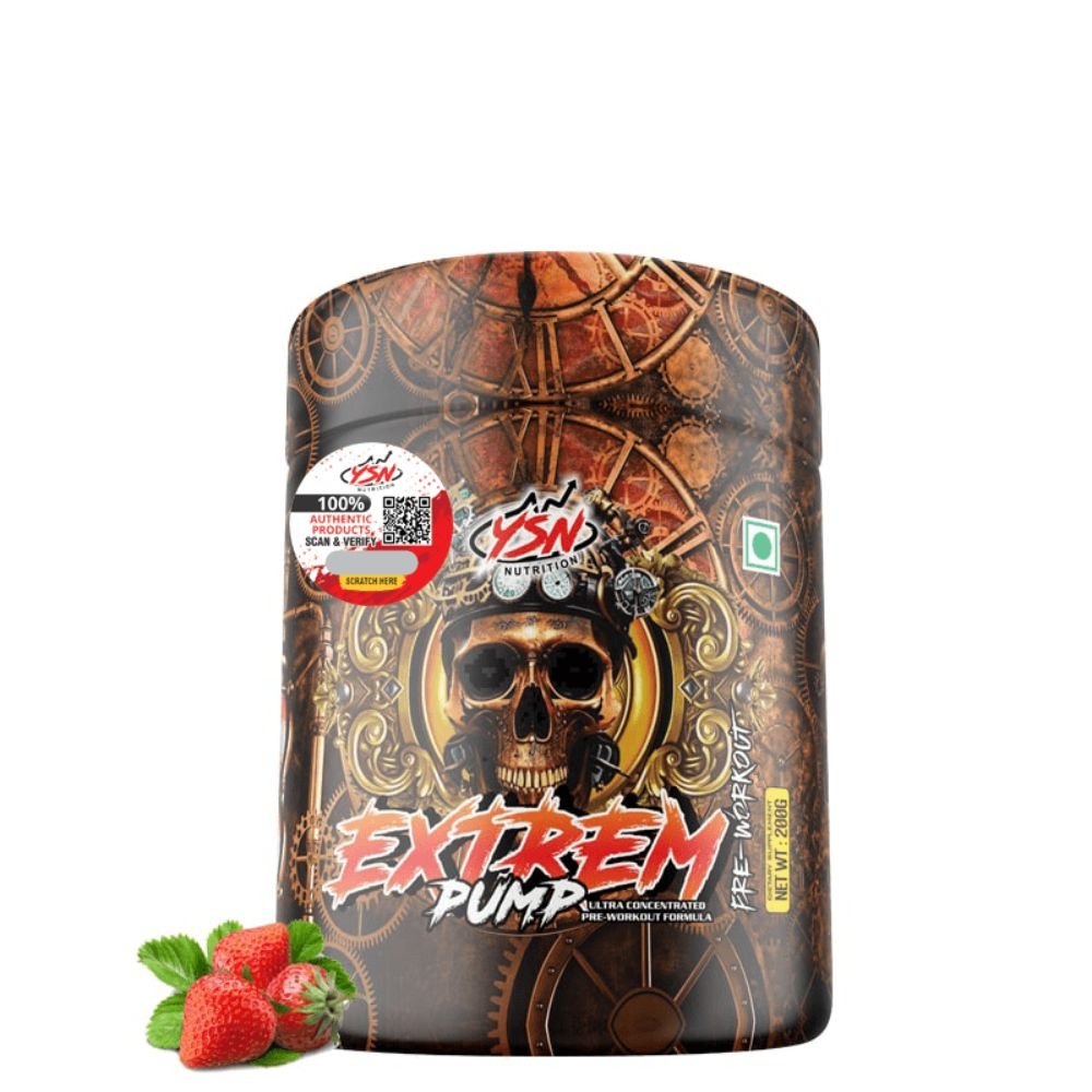 YSN Nutrition Extrem Pump Pre Workout, Strawberry 200gm